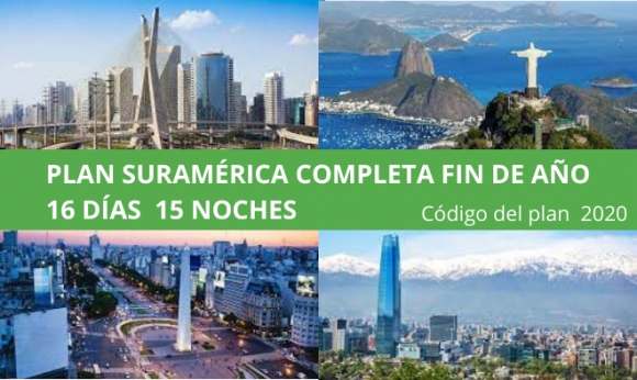 Plan Suramérica Completa - Fin de Año 16 días