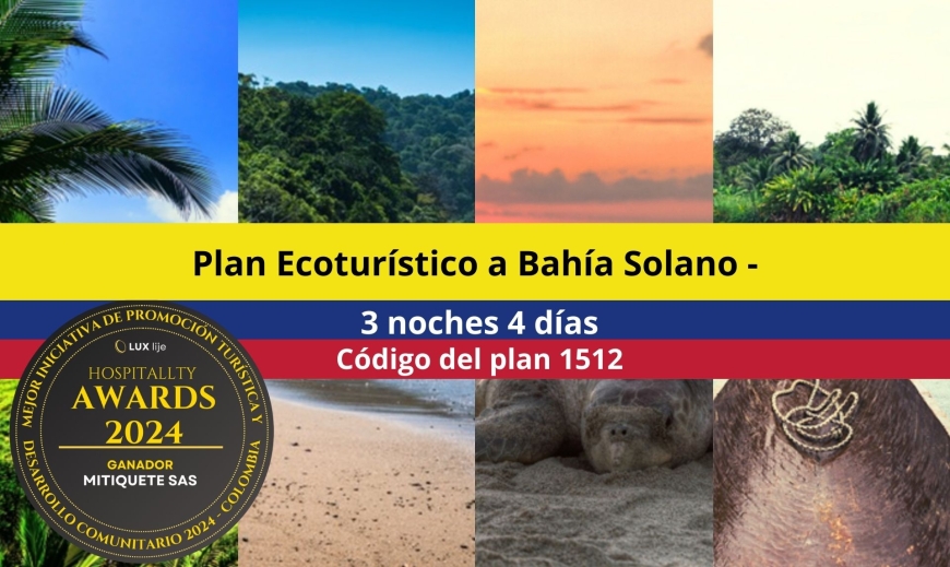 Plan Bahía Solano - 3 noches 4 días avistamiento Ballenas