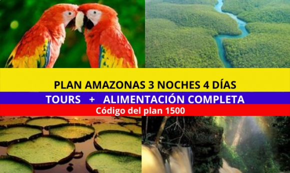 Plan Amazonas Colombia - 3 noches 4 días + tures + desayuno y almuerzo en los tours