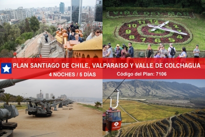 PLAN SANTIAGO DE CHILE,  VALPARAISO Y VALLE DE COLCHAGUA