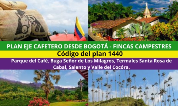 Plan Eje Cafetero desde Bogotá con Desayuno y Cena - Parque del Café, Buga Señor de los Milagros, Termales Santa Rosa de Cabal, Salento y Valle del Cocóra 3 noches 4 días